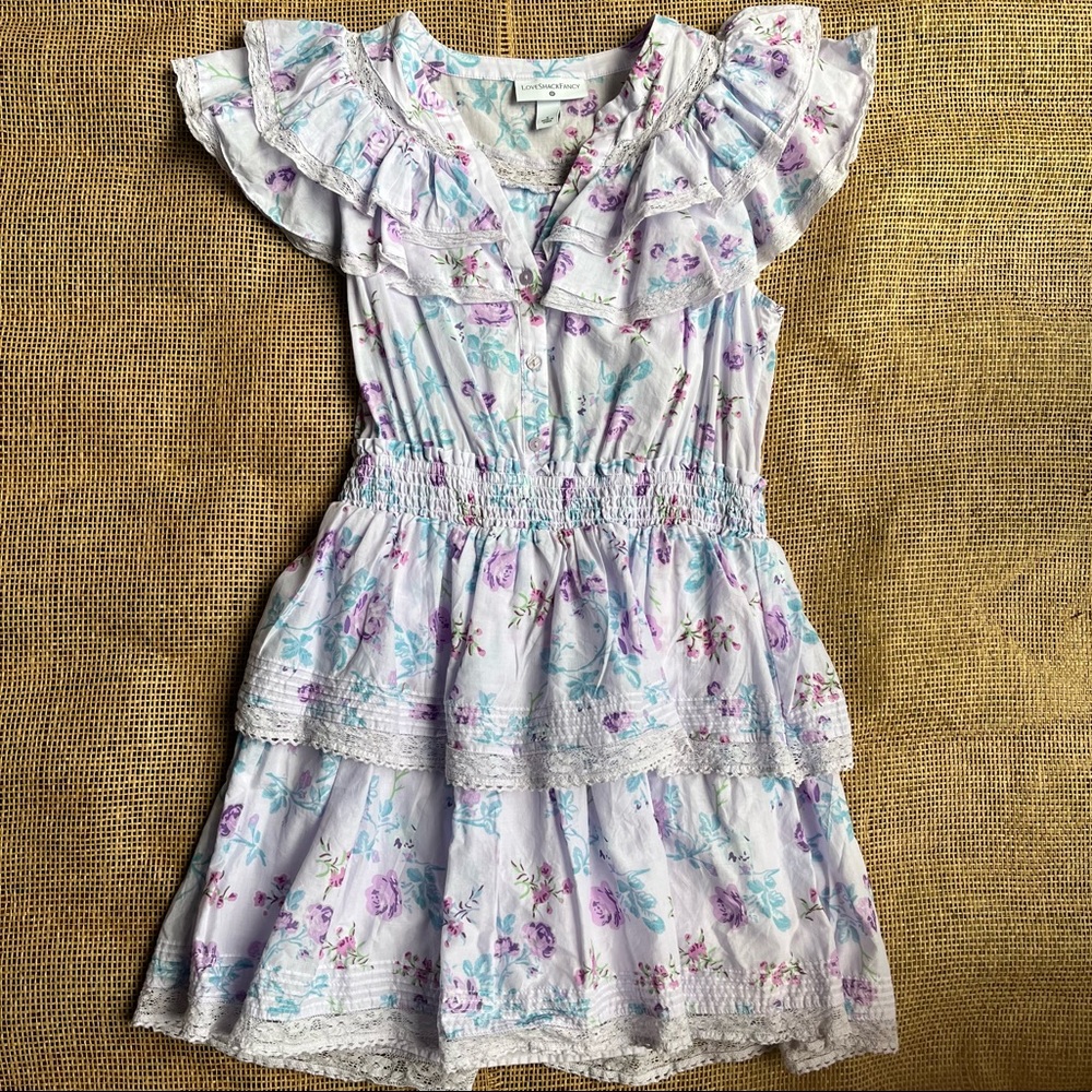 LoveShackFancy Floral Mini Dress
